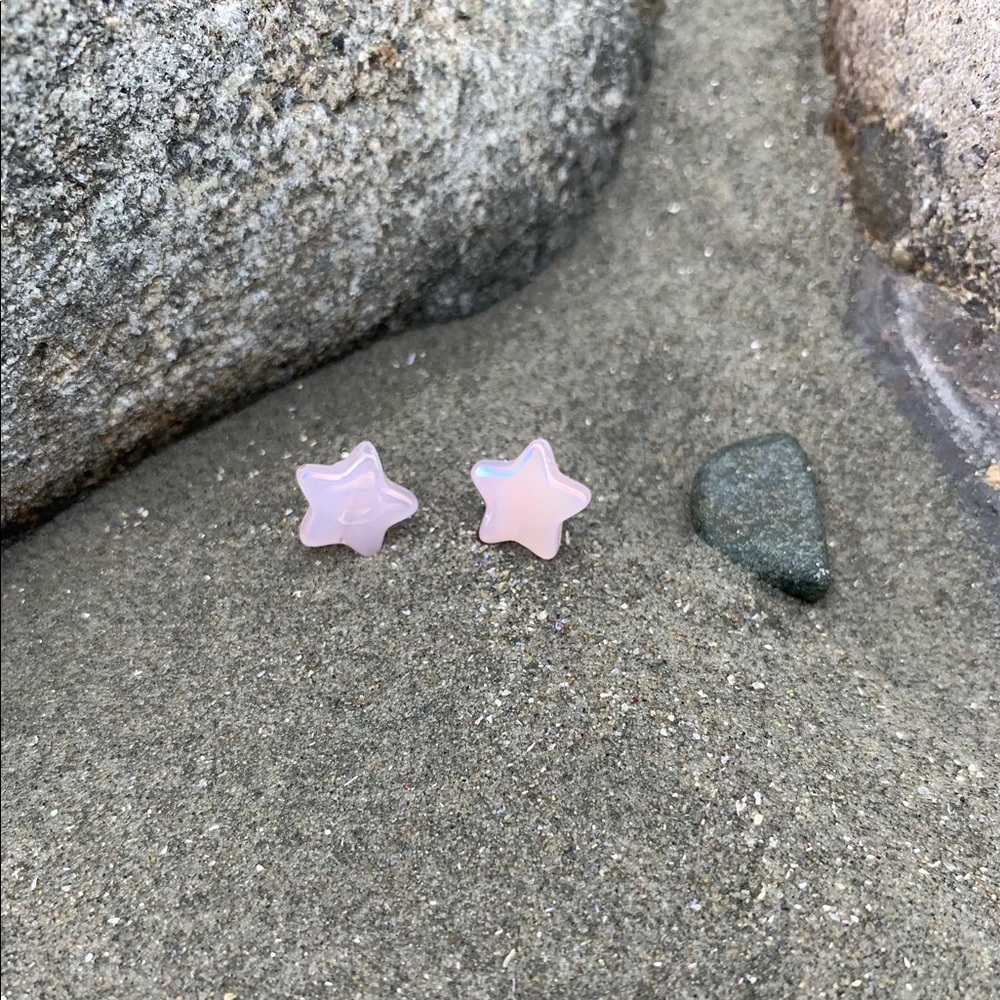 Pink Star Stud Earrings